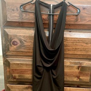 Ark & Co. mini halter dress with cowl neck and fitted bottom, size S